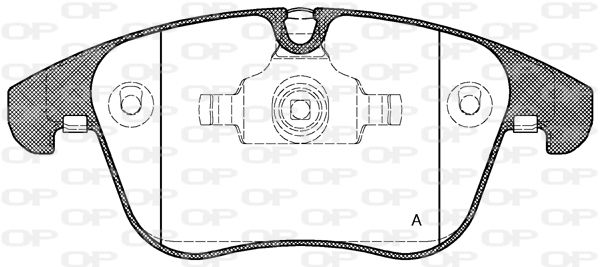 OPEN PARTS Комплект тормозных колодок, дисковый тормоз BPA1219.00